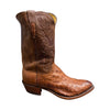 Lucchese “N1062” Men's Ostrich Cowboy Boots Barnwood Burnished