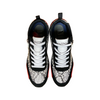 Mazino White/Black Snake Print Trim Tennis Shoe
