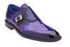 Men’s Purple EEL Skin Side Buckle Shoe | NO3/King | Purple