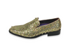 Men’s Gold Spiked Tuxedo Loafer | Fancy Formal Wear Shoe