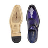 Men’s Purple EEL Skin Side Buckle Shoe | NO3/King | Purple