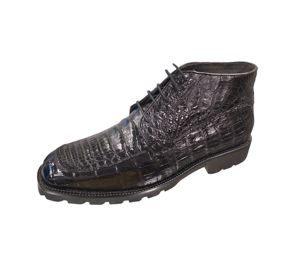 Los Altos All Over Croc Caiman Belly Boot with Lug Sole