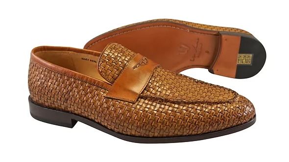 Ugo Vasare Brown Woven loafers