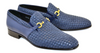 Corrente 5776 Woven Loafer with Buckle- Navy/Black