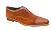 Suede and Leather Cap Toe shoe by Corrente “4560-1”
