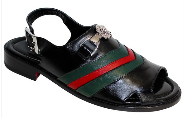 Emilio Franco Couture EF113 Sandals Black / Red / Green
