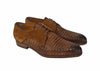 Jose Real "Velour Whisky" basket weave lace shoe with suede trim