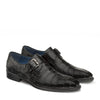 Mezlan 4737-F Magnus Men's Shoe Black Exotic Crocodile Monk-Strap Loafers
