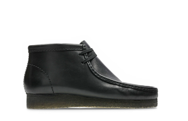 Clarks Wallabee Black Leather Boot