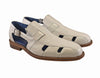 Belvedere White Ostrich Sandal "Connors".